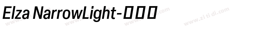 Elza NarrowLight字体转换